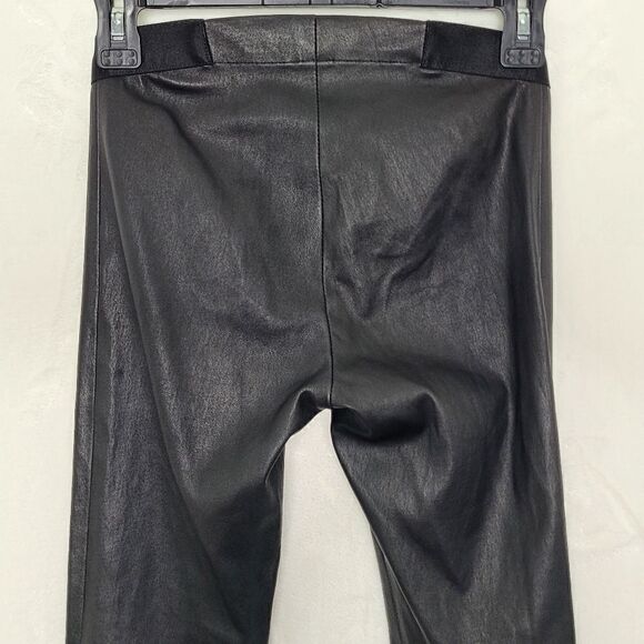 Alice + Olivia Lamb Leather Front Zip Leggings Size 2 - Picture 10 of 13